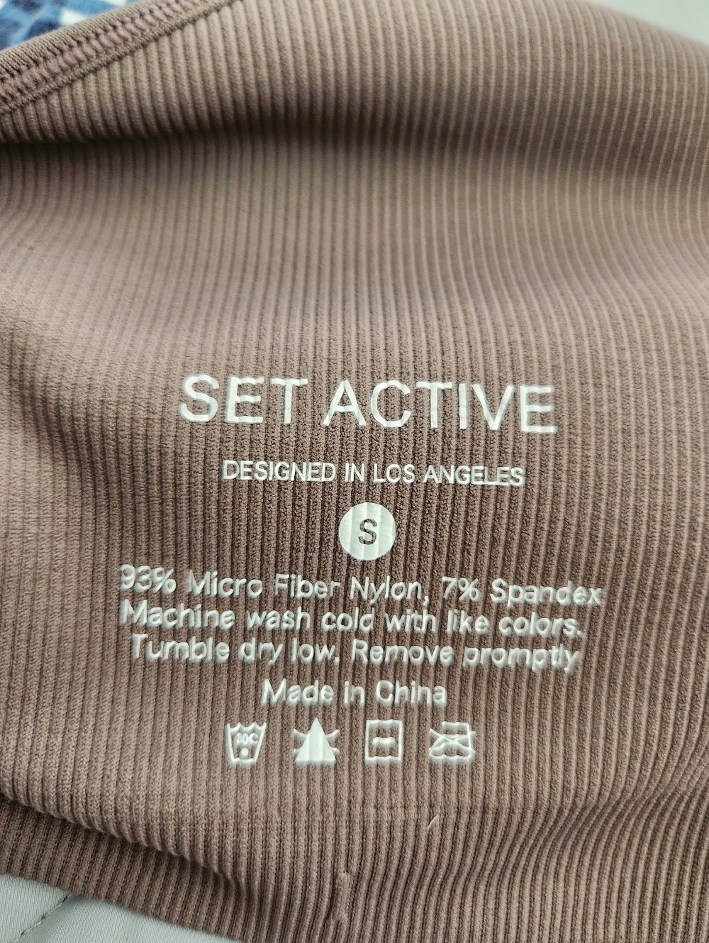 Set Active One Shoulder Ribbed Sports Bra Small - Picture 4 of 4
